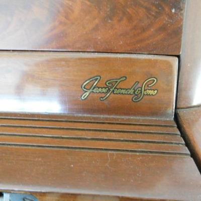 Antique Art Deco Waterfull Design Walnut H&A Selmer Piano 57