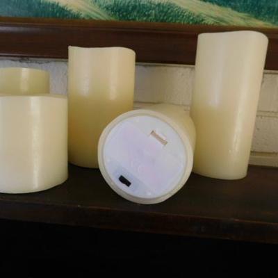 Set of 6 Flameless Battery Operated Candles Various Sizes