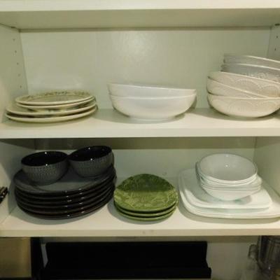 Kitchen Cabinet Items of Dish and Glassware (See All Pics)