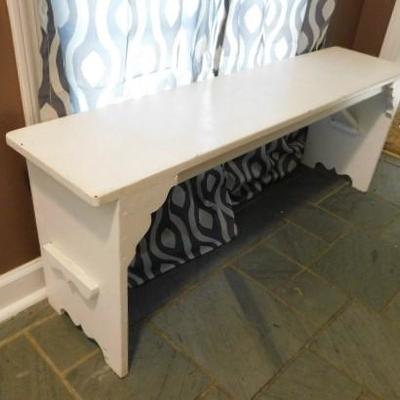 Painted Wood Sitting Bench 48