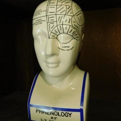 Ceramic Phrenology Head by L.N. Fowler 12