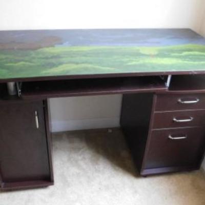 Knee Hole Computer Desk with File Drawer and Storage