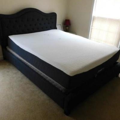 Queen Size Padded Complete Bed Set with Cool Gel Memory Foam Mattress