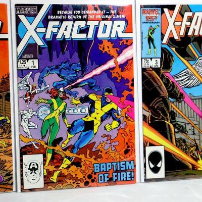 X-FACTOR #1 #2 #3 Marvel Comics 1986 High Grade Comics Lot