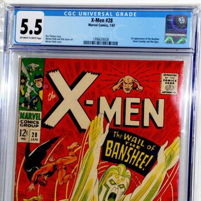 X-MEN #28 CGC 5.5 Marvel Comics 1/1967 1st appearance of Banshee
