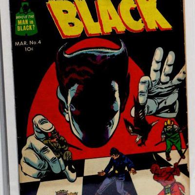 MAN in BLACK #4 March 1958 Thrill Comics - VG/FN Comic Book - Rare