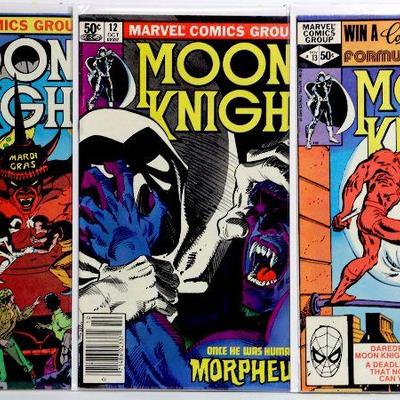MOON KNIGHT #11 #12 #13 Marvel Comics 1981 High Grade Comic Books