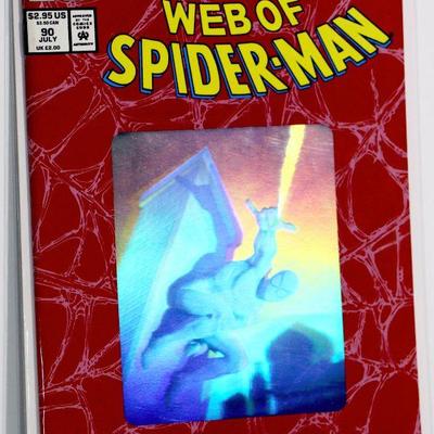 WEB of SPIDER-MAN #90 Marvel Comics 1992 Hologram Cover NM