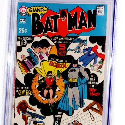 BATMAN #213 CGC 7.0 Marvel Comics 7-8/1969 - Origin of Robin - rare