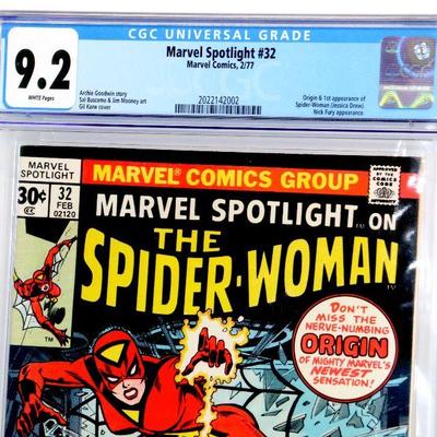 Marvel Spotlight #32 CGC 9.2 Origin of Spider-Woman Marvel Comics 02/1977