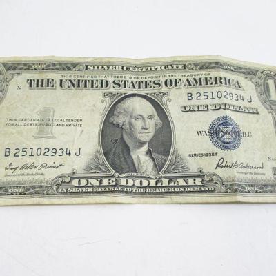 Blue Seal Washington D.C. One Dollar Bill
