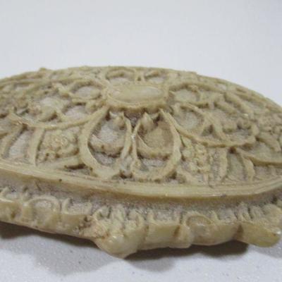 Vintage Resin Lion Head Trinket Box 