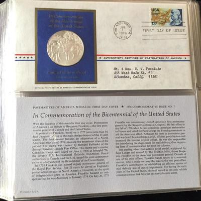Lot 68 - Postmasters Medallic First Day Covers 1975-1977