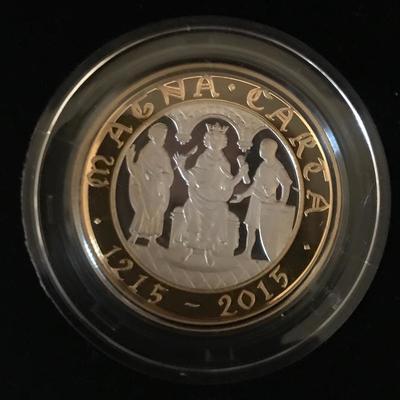 Lot 11 - Two Limited Edition Gold 2015 Magna Carta UK £2