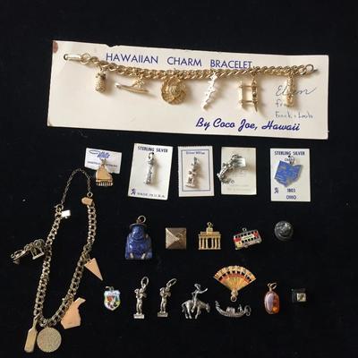 Lot 56 - Charm Bracelet and Charms