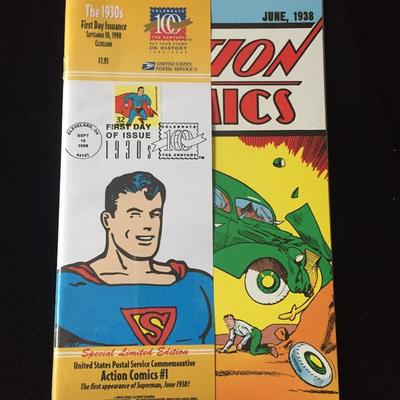 Lot 83 - First Day Issue Stamps and Superman 60th Anniversary Comic 