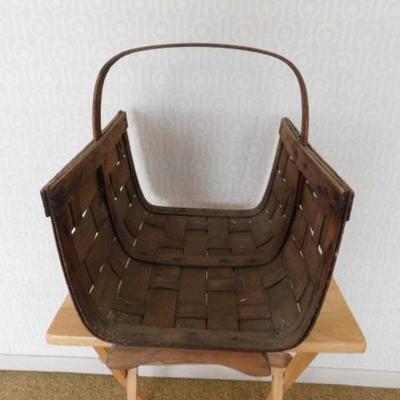 Oak Weave Firewood Cradle with Bronze Eagle Adornment 17