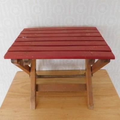 Vintage Mixed Wood Mini Fold Table 12