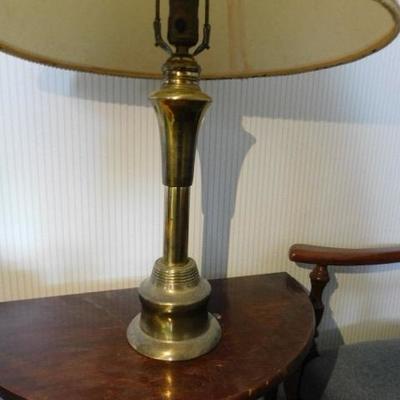 Vintage Brass Post Table Lamp