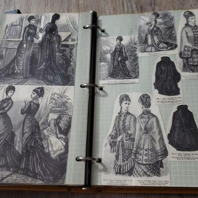Amazing Victorian Vintage Fashion Album Many items from 1800s 