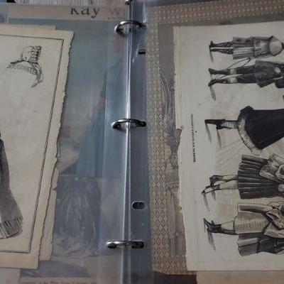Amazing Victorian Vintage Fashion Album Many items from 1800s 
