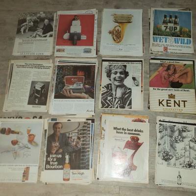 Reseller Lot of 2800+ Vintage Print Ads 1930-70s Many Oversized Most 40-60s