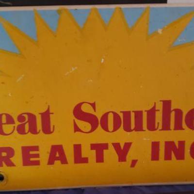Great Southern Realty, Inc. Vintage License Plate