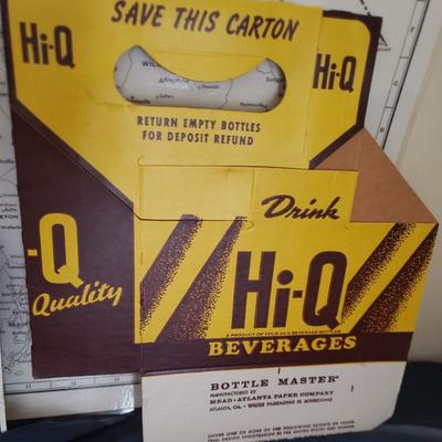 Hi-Q Beverages Vintage Bottle Carton Atlanta Paper Company