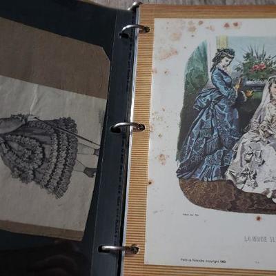 Amazing Victorian Vintage Fashion Album Many items from 1800s 