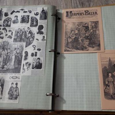 Amazing Victorian Vintage Fashion Album Many items from 1800s 