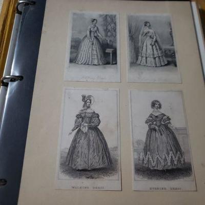 Amazing Victorian Vintage Fashion Album Many items from 1800s 