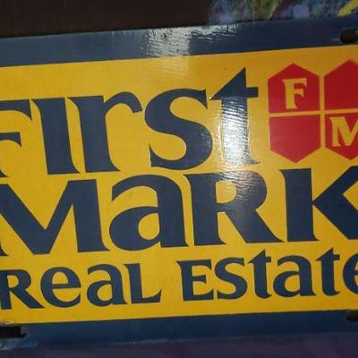 First Mark Real Estate License Plate