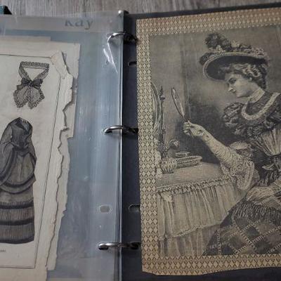 Amazing Victorian Vintage Fashion Album Many items from 1800s 