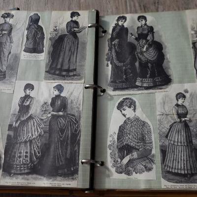 Amazing Victorian Vintage Fashion Album Many items from 1800s 