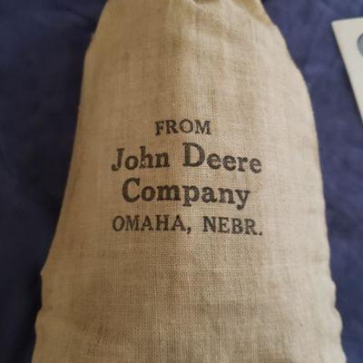 John Deere Company Omaha, Nebraska Vintage Bank Bag with Coin Rolls