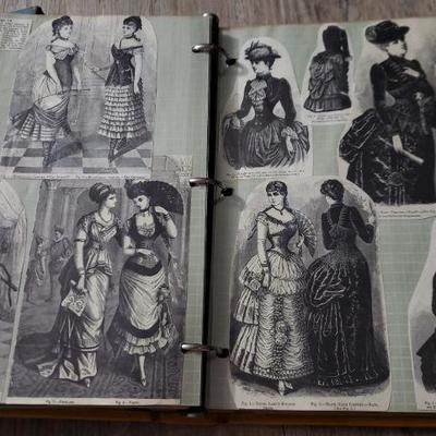Amazing Victorian Vintage Fashion Album Many items from 1800s 