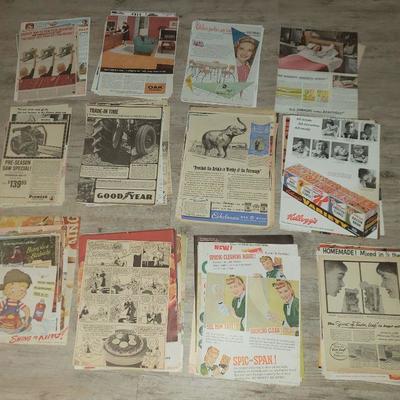 Reseller Lot of 2800+ Vintage Print Ads 1930-70s Many Oversized Most 40-60s