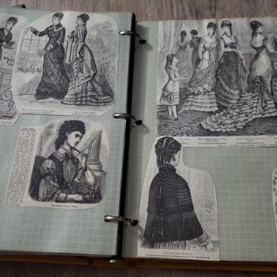 Amazing Victorian Vintage Fashion Album Many items from 1800s 