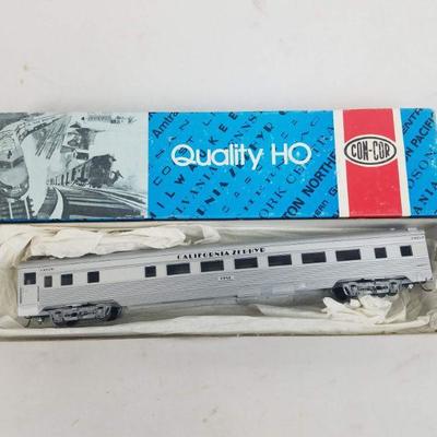 Vintage Model Train Quality HO California Zephyr, CBV Car, Gray, with Box