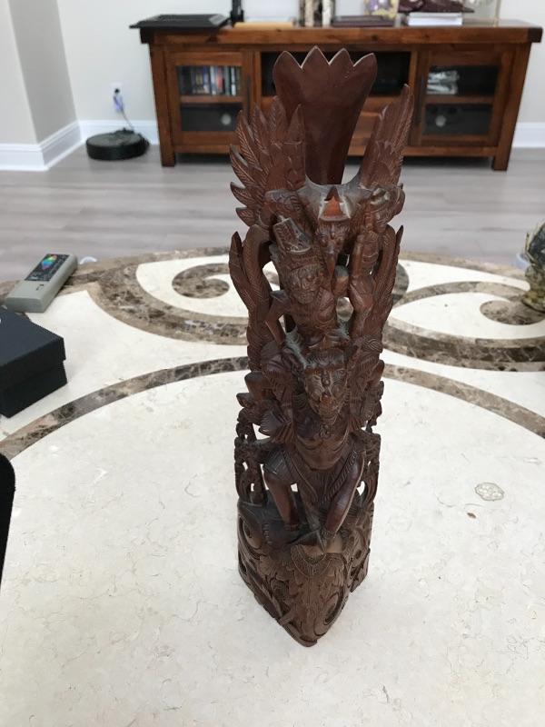 Aztec wood carving