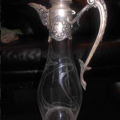 Antique decanter sterling silver 