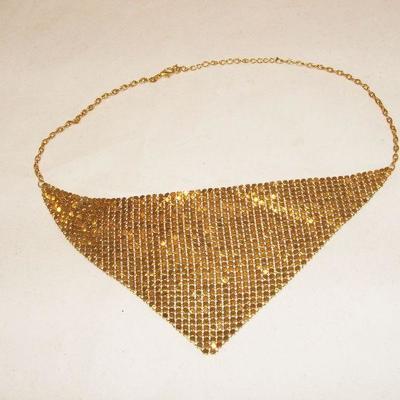 Anna & Ava Gold Mesh/Chain Mail Style Necklace & Matching Dangle Earrings   