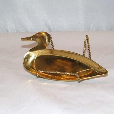 Lot of Brass Etched Vases Vintage Rocking Horse & Duck Tray
