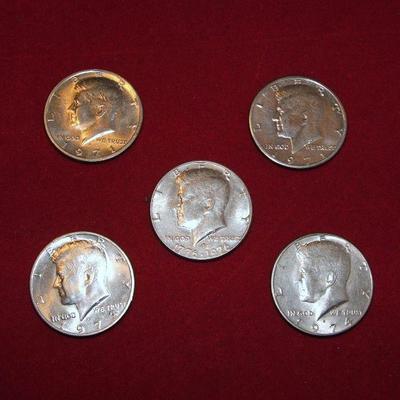 Kennedy Half Dollars  Lot of 5