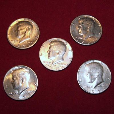 Kennedy Half Dollars  Lot of 5