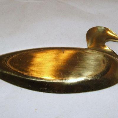 Lot of Brass Etched Vases Vintage Rocking Horse & Duck Tray