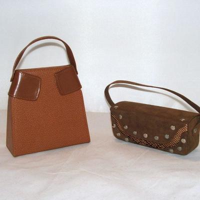 Leather and Suede Eyeglasses Case  Lot of 2