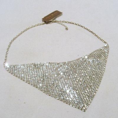 Anna & Ava Silver Mesh/Chain Mail Style Necklace & Matching Dangle Earrings