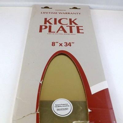 Brainerd Solid Brass Kick Plate 8" x 34"