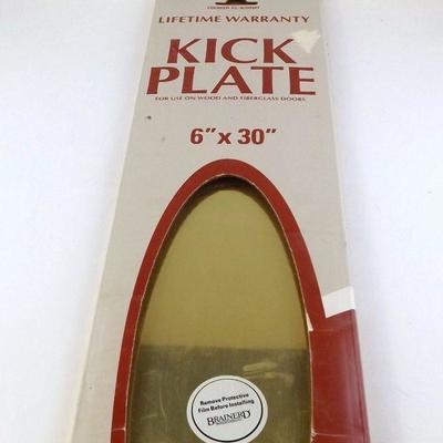 Brainerd Solid Brass Kick Plate  6" x 30"